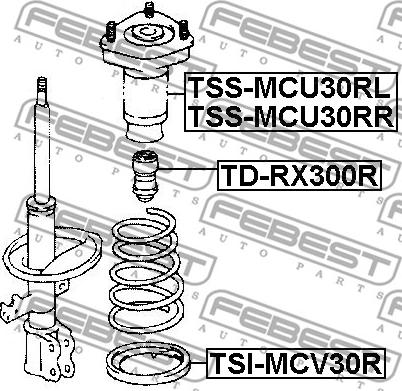 Febest TSS-MCU30RR - Coupelle de suspension cwaw.fr