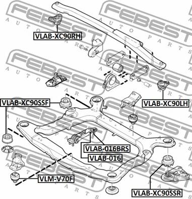 Febest VLAB-016BRS - Support moteur cwaw.fr