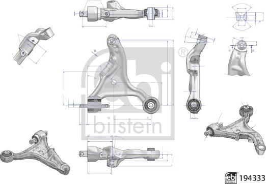 Febi Bilstein 194333 - Bras de liaison, suspension de roue cwaw.fr