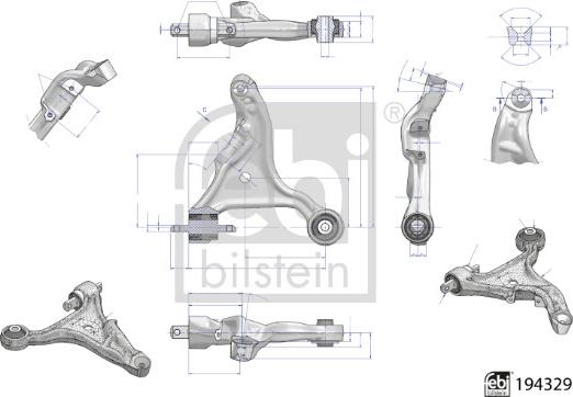 Febi Bilstein 194329 - Bras de liaison, suspension de roue cwaw.fr