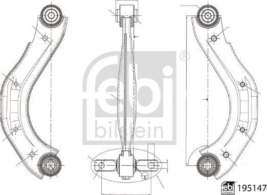 Febi Bilstein 195147 - Bras de liaison, suspension de roue cwaw.fr