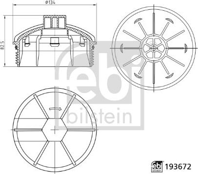 Febi Bilstein 193672 - Couvercle, boîtier du filtre à huile cwaw.fr