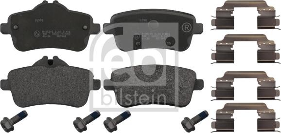 Febi Bilstein 16990 - Kit de plaquettes de frein, frein à disque cwaw.fr