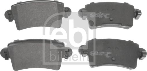 Febi Bilstein 16493 - Kit de plaquettes de frein, frein à disque cwaw.fr