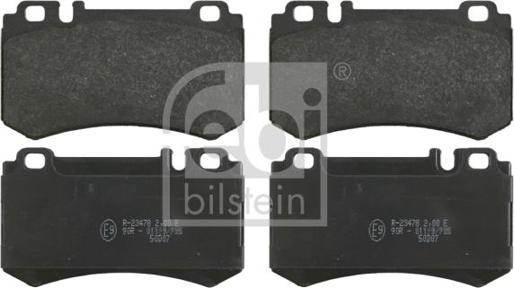 Febi Bilstein 16475 - Kit de plaquettes de frein, frein à disque cwaw.fr