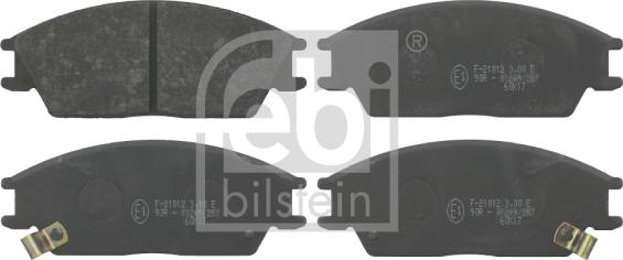 Febi Bilstein 16542 - Kit de plaquettes de frein, frein à disque cwaw.fr