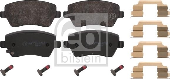 Febi Bilstein 16649 - Kit de plaquettes de frein, frein à disque cwaw.fr