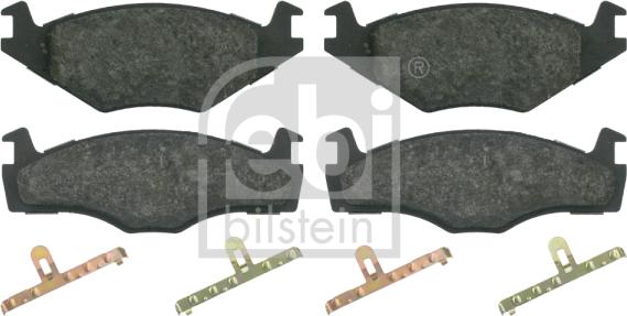 Febi Bilstein 16012 - Kit de plaquettes de frein, frein à disque cwaw.fr