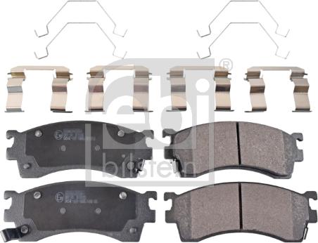 Febi Bilstein 16198 - Kit de plaquettes de frein, frein à disque cwaw.fr