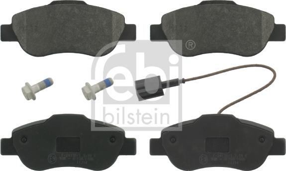 Febi Bilstein 16841 - Kit de plaquettes de frein, frein à disque cwaw.fr