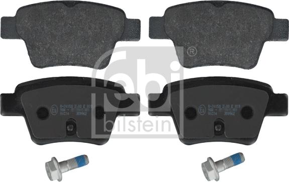 Febi Bilstein 16715 - Kit de plaquettes de frein, frein à disque cwaw.fr