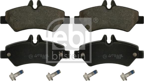 Febi Bilstein 16735 - Kit de plaquettes de frein, frein à disque cwaw.fr