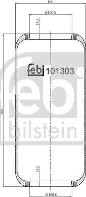 Febi Bilstein 101303 - Ressort pneumatique, suspension pneumatique cwaw.fr