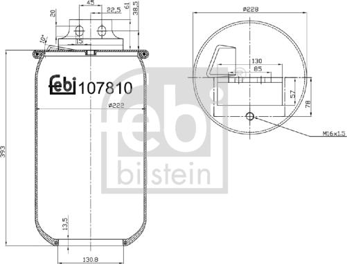 Febi Bilstein 107810 - Ressort pneumatique, suspension pneumatique cwaw.fr