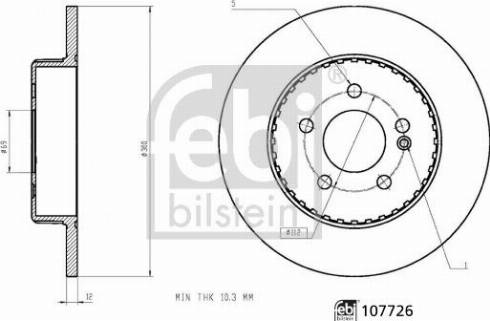 Febi Bilstein 107726 - Disque de frein cwaw.fr