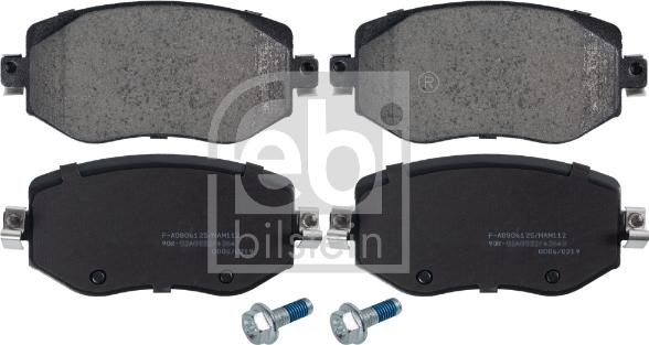 Febi Bilstein 116245 - Kit de plaquettes de frein, frein à disque cwaw.fr