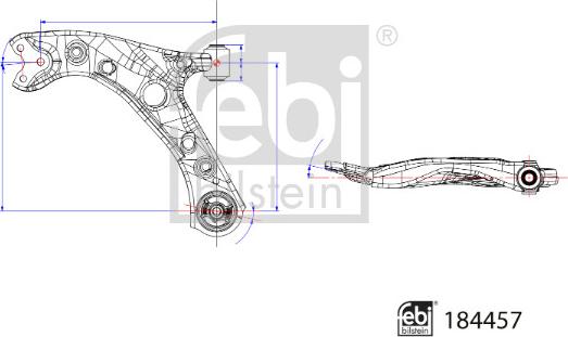 Febi Bilstein 184457 - Bras de liaison, suspension de roue cwaw.fr