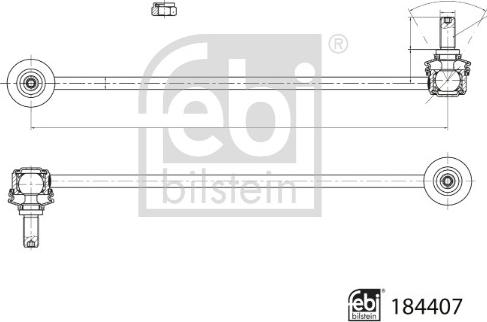 Febi Bilstein 184407 - Entretoise / tige, stabilisateur cwaw.fr