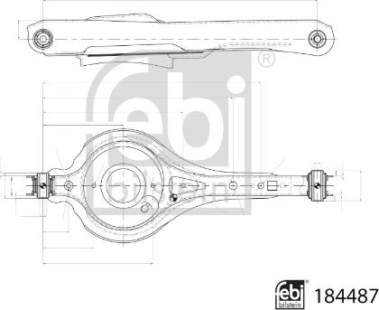 Febi Bilstein 184487 - Bras de liaison, suspension de roue cwaw.fr