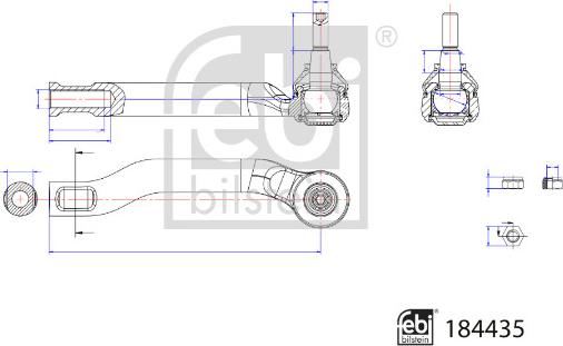 Febi Bilstein 184435 - Rotule de barre de connexion cwaw.fr