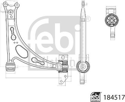 Febi Bilstein 184517 - Bras de liaison, suspension de roue cwaw.fr