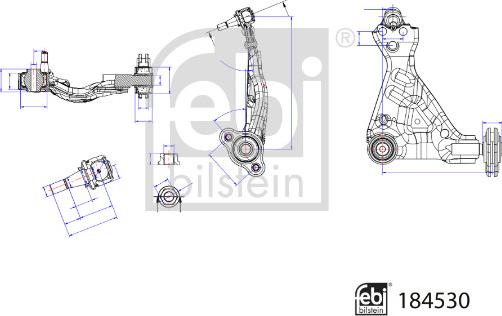 Febi Bilstein 184530 - Bras de liaison, suspension de roue cwaw.fr