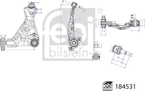 Febi Bilstein 184531 - Bras de liaison, suspension de roue cwaw.fr