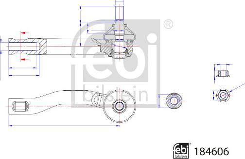 Febi Bilstein 184606 - Rotule de barre de connexion cwaw.fr