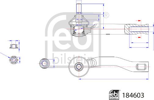 Febi Bilstein 184603 - Rotule de barre de connexion cwaw.fr