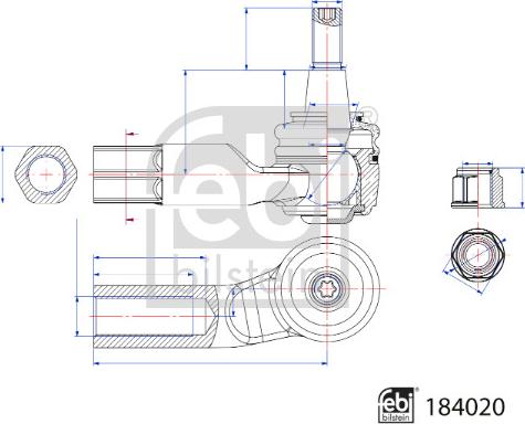 Febi Bilstein 184020 - Rotule de barre de connexion cwaw.fr