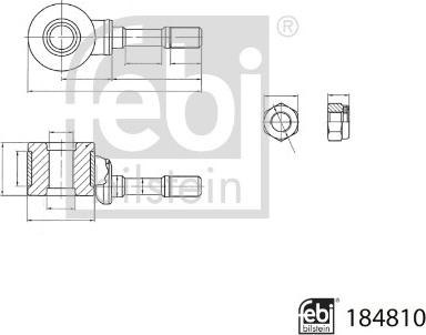 Febi Bilstein 184810 - Entretoise / tige, stabilisateur cwaw.fr