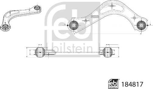 Febi Bilstein 184817 - Bras de liaison, suspension de roue cwaw.fr