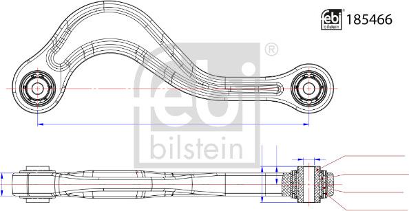 Febi Bilstein 185466 - Bras de liaison, suspension de roue cwaw.fr