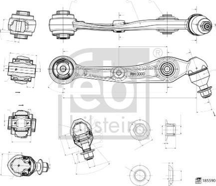 Febi Bilstein 185590 - Bras de liaison, suspension de roue cwaw.fr