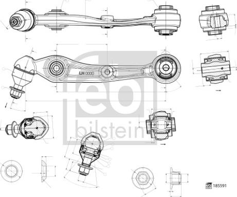 Febi Bilstein 185591 - Bras de liaison, suspension de roue cwaw.fr