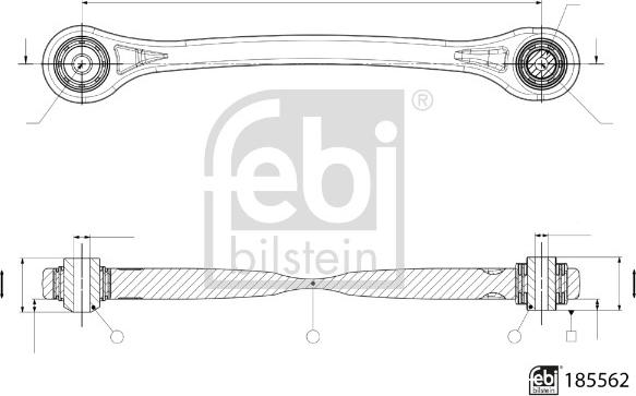 Febi Bilstein 185562 - Bras de liaison, suspension de roue cwaw.fr