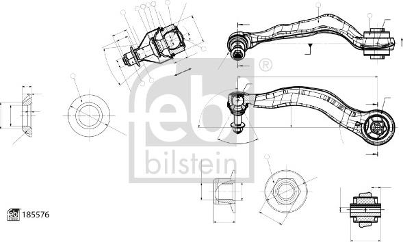 Febi Bilstein 185576 - Bras de liaison, suspension de roue cwaw.fr