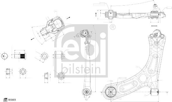 Febi Bilstein 185603 - Bras de liaison, suspension de roue cwaw.fr