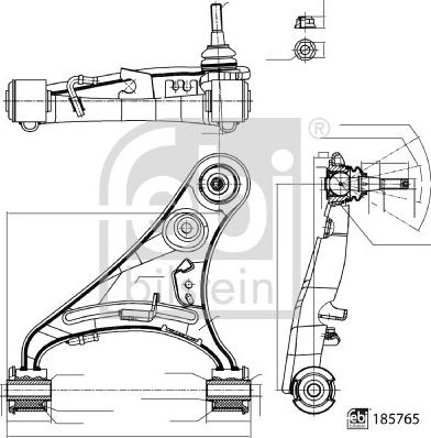 Febi Bilstein 185765 - Bras de liaison, suspension de roue cwaw.fr