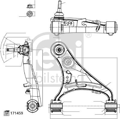 Febi Bilstein 185763 - Bras de liaison, suspension de roue cwaw.fr