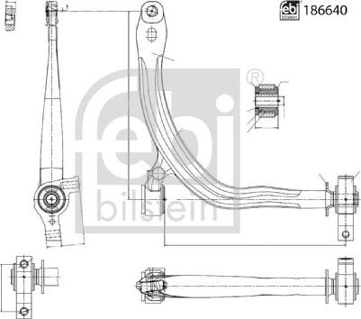 Febi Bilstein 186640 - Bras de liaison, suspension de roue cwaw.fr