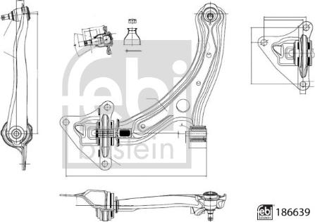 Febi Bilstein 186639 - Bras de liaison, suspension de roue cwaw.fr