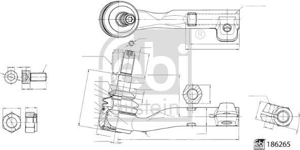 Febi Bilstein 186265 - Rotule de barre de connexion cwaw.fr