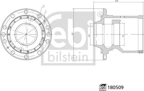 Febi Bilstein 180509 - Moyeu de roue cwaw.fr