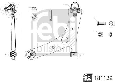 Febi Bilstein 181129 - Bras de liaison, suspension de roue cwaw.fr