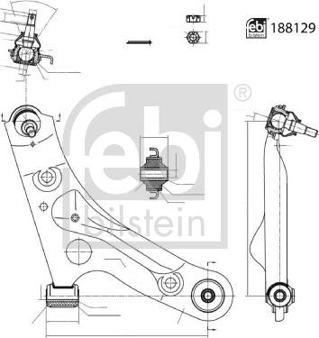 Febi Bilstein 188129 - Bras de liaison, suspension de roue cwaw.fr