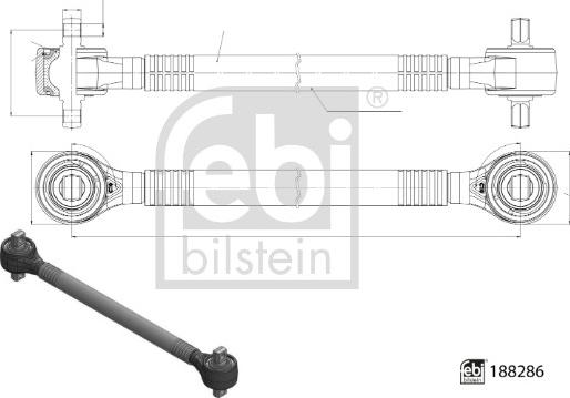 Febi Bilstein 188286 - Bras de liaison, suspension de roue cwaw.fr