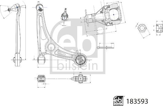 Febi Bilstein 183593 - Bras de liaison, suspension de roue cwaw.fr