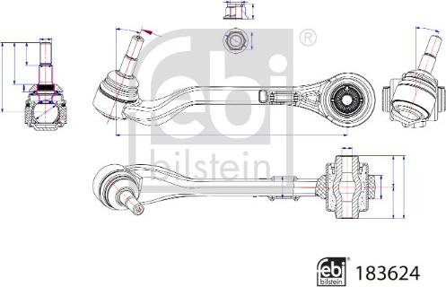 Febi Bilstein 183624 - Bras de liaison, suspension de roue cwaw.fr