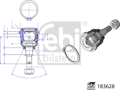 Febi Bilstein 183628 - Rotule de suspension cwaw.fr